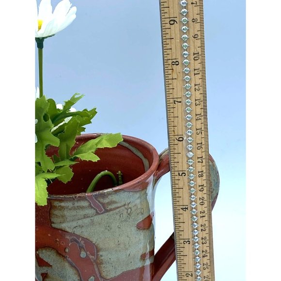 Hand Made Pottery Art Large Mug Pitcher With Small Matching Bowl /Cup - Picture 4 of 10